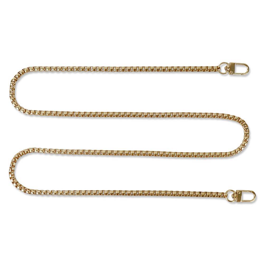 Bismarck chain 100 cm (4 mm width) gold, 2 cm carabiner