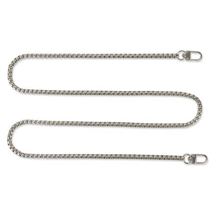 Bismarck chain 100 cm (4 mm width) silver, 2 cm carabiner