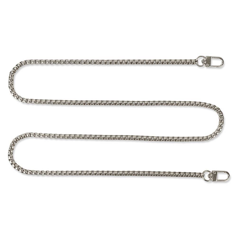 Bismarck chain 100 cm (4 mm width) silver, 2 cm carabiner