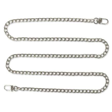 Anchor chain 100 cm (4 mm link width) silver, 2 cm carabiner