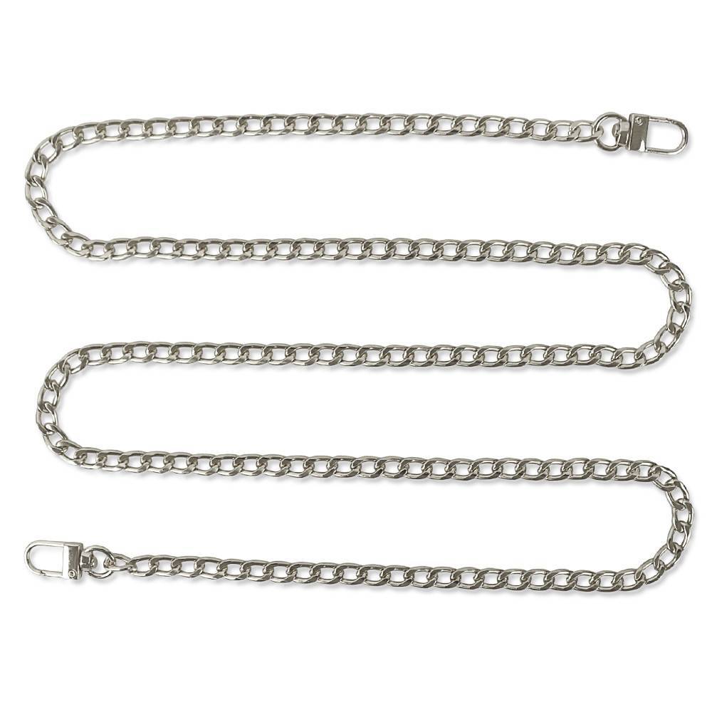 Anchor chain 100 cm (4 mm link width) silver, 2 cm carabiner