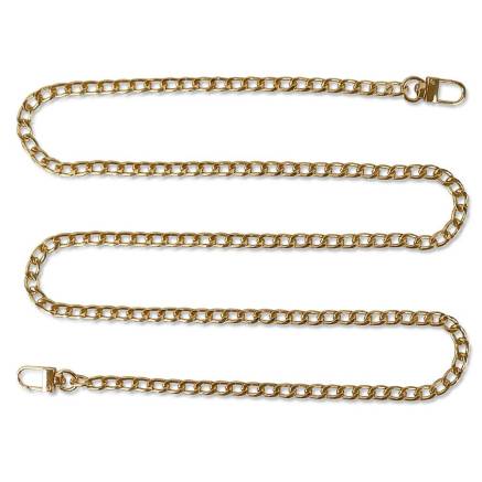 Anchor chain 100 cm (4 mm link width) gold, 2 cm carabiner