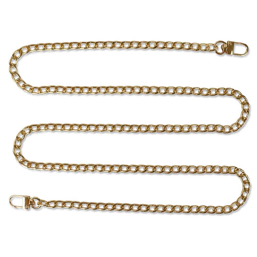 Anchor chain 100 cm (4 mm link width) gold, 2 cm carabiner
