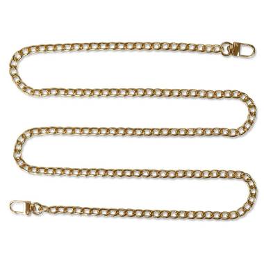 Anchor chain 100 cm (4 mm link width) gold, 2 cm carabiner
