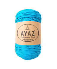 Polyester Soft Makrome AYAZ cord, blue (1235)