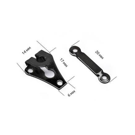 Trouser hook, black, 1 pc.