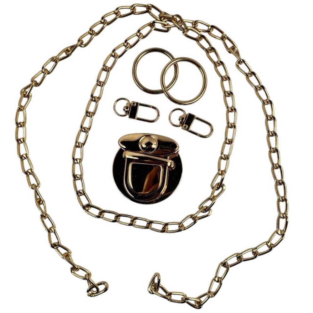 Set of accessories for bag, gold №2