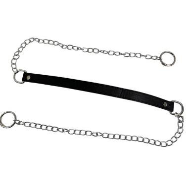 Black bag handle with chain 120 cm, silver lobster clasp 2 cm