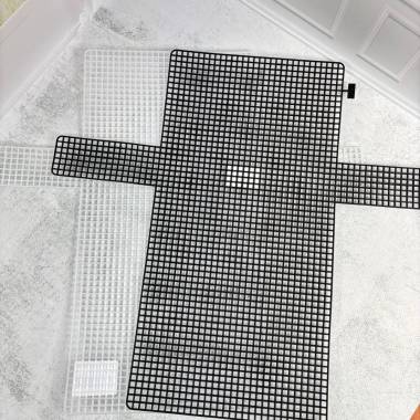 Plastic canvas for bag 37*38 cm, white