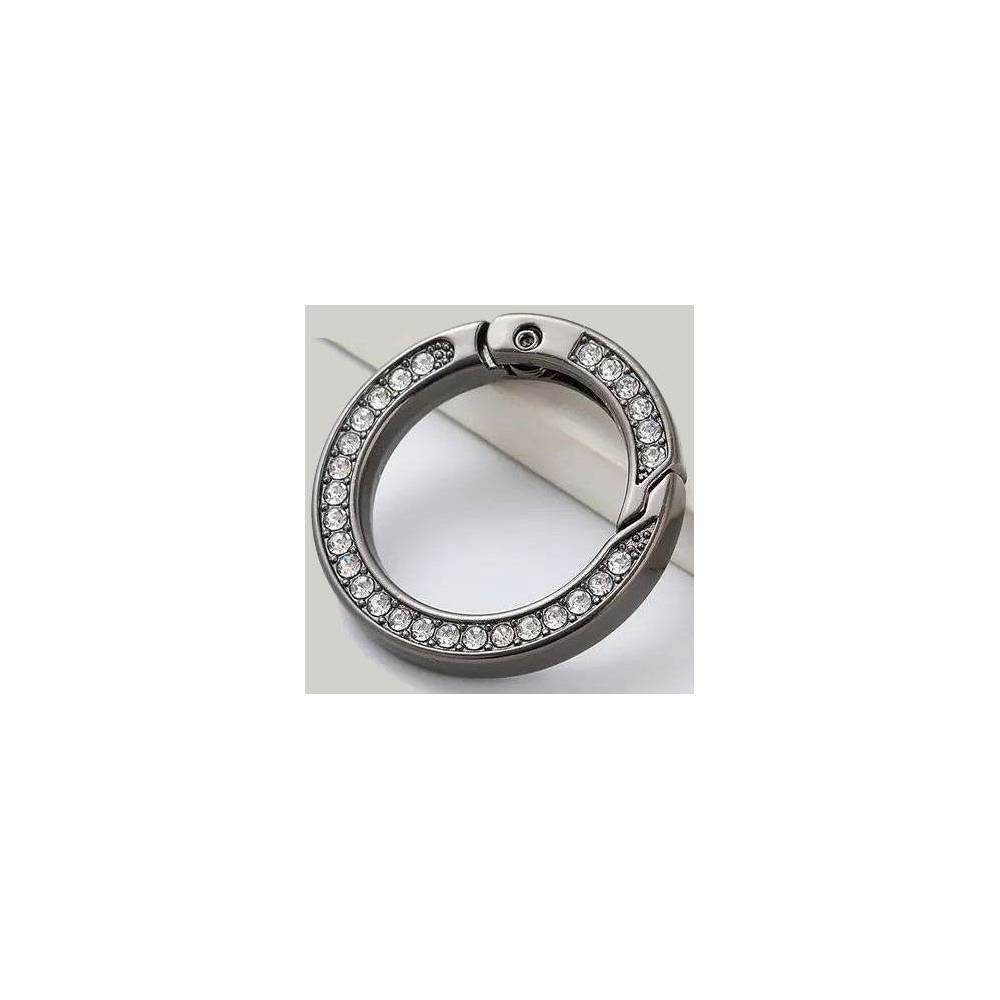 Rhinestone lobster ring 3.5*2.5 cm, dark nickel