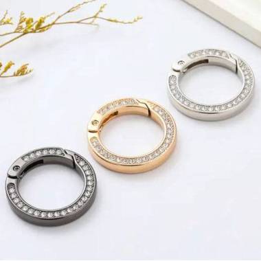 Rhinestone lobster ring 3.5*2.5 cm, dark nickel