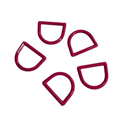 Полукольцо для сумки пластиковое 2,5*2 см,  розовое