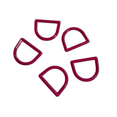 Полукольцо для сумки пластиковое 2,5*2 см,  розовое