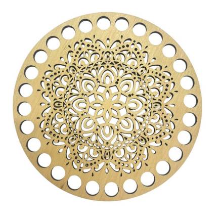 Wooden round openwork bottom, 12 cm (188/12)