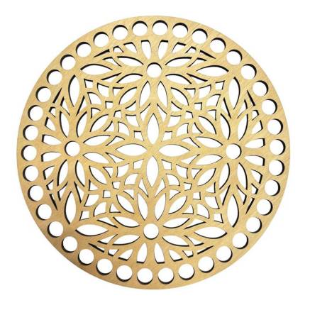 Wooden round openwork bottom, 16 cm (191/16)