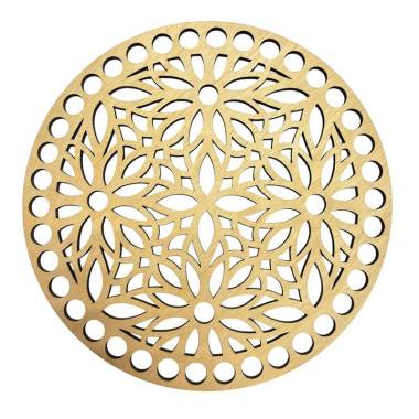 Wooden round openwork bottom, 16 cm (191/16)