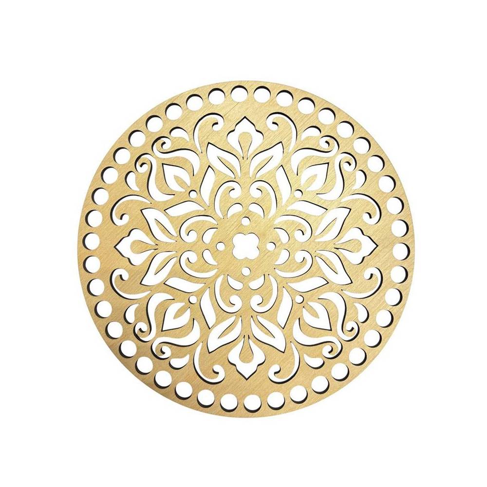 Wooden round openwork bottom, 14 cm (198/14)
