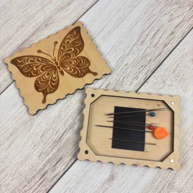 Pincushion with magnet, Butterfly