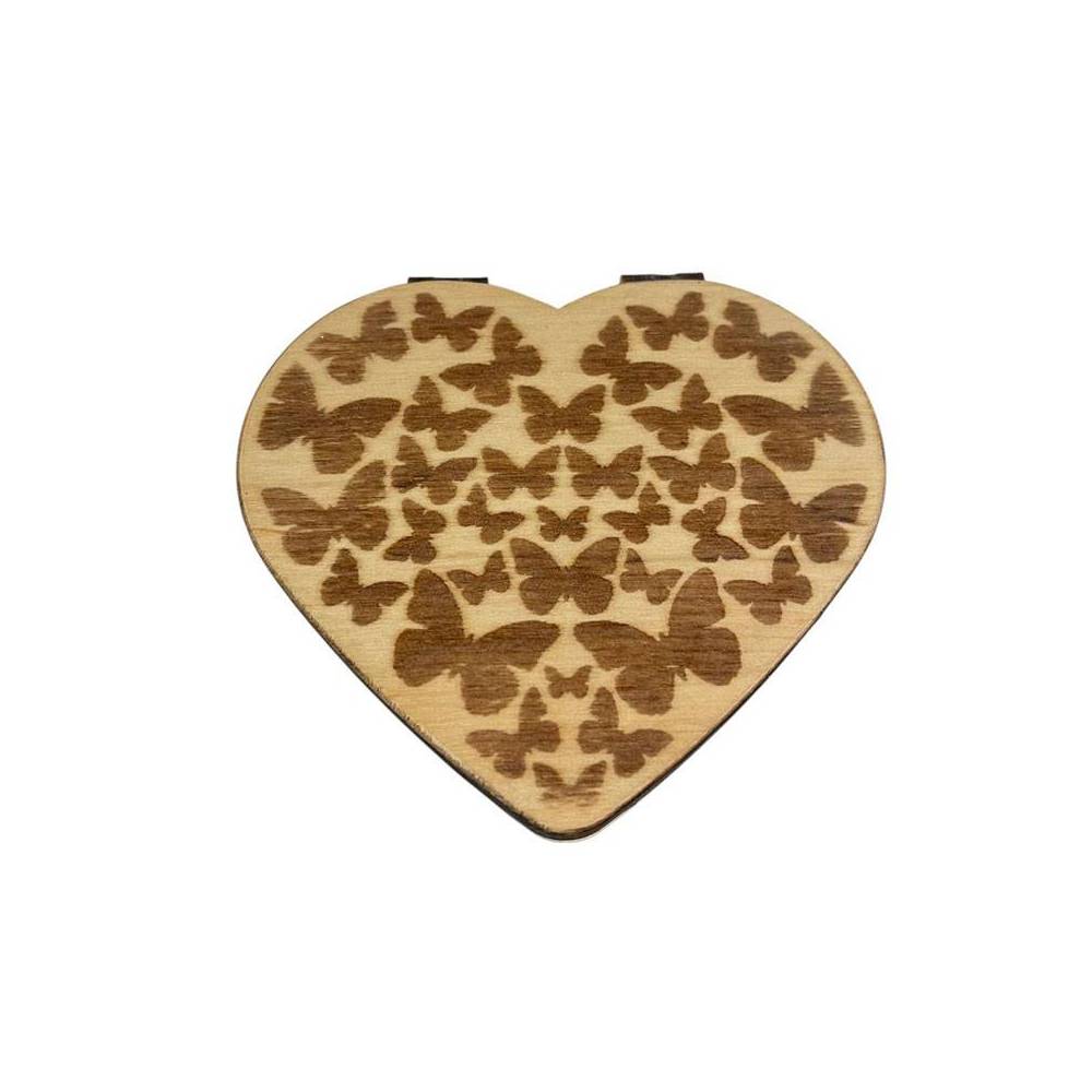 Pincushion with magnet, Heart with butterflies