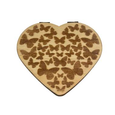 Pincushion with magnet, Heart with butterflies