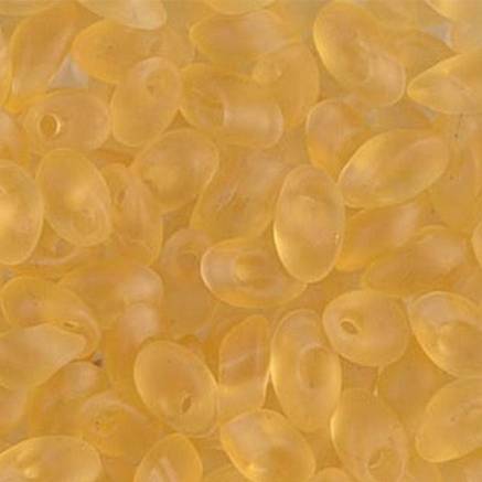 Miyuki Long Magatama beads (transparent matte, golden) 50 g (LMA-132F)
