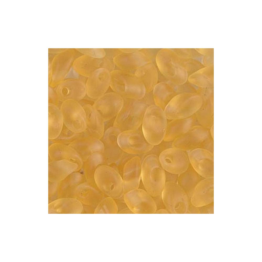 Miyuki Long Magatama beads (transparent matte, golden) 50 g (LMA-132F)