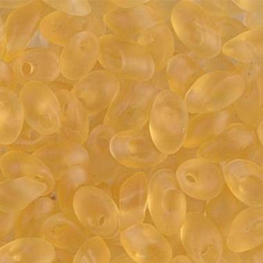 Miyuki Long Magatama beads (transparent matte, golden) 50 g (LMA-132F)
