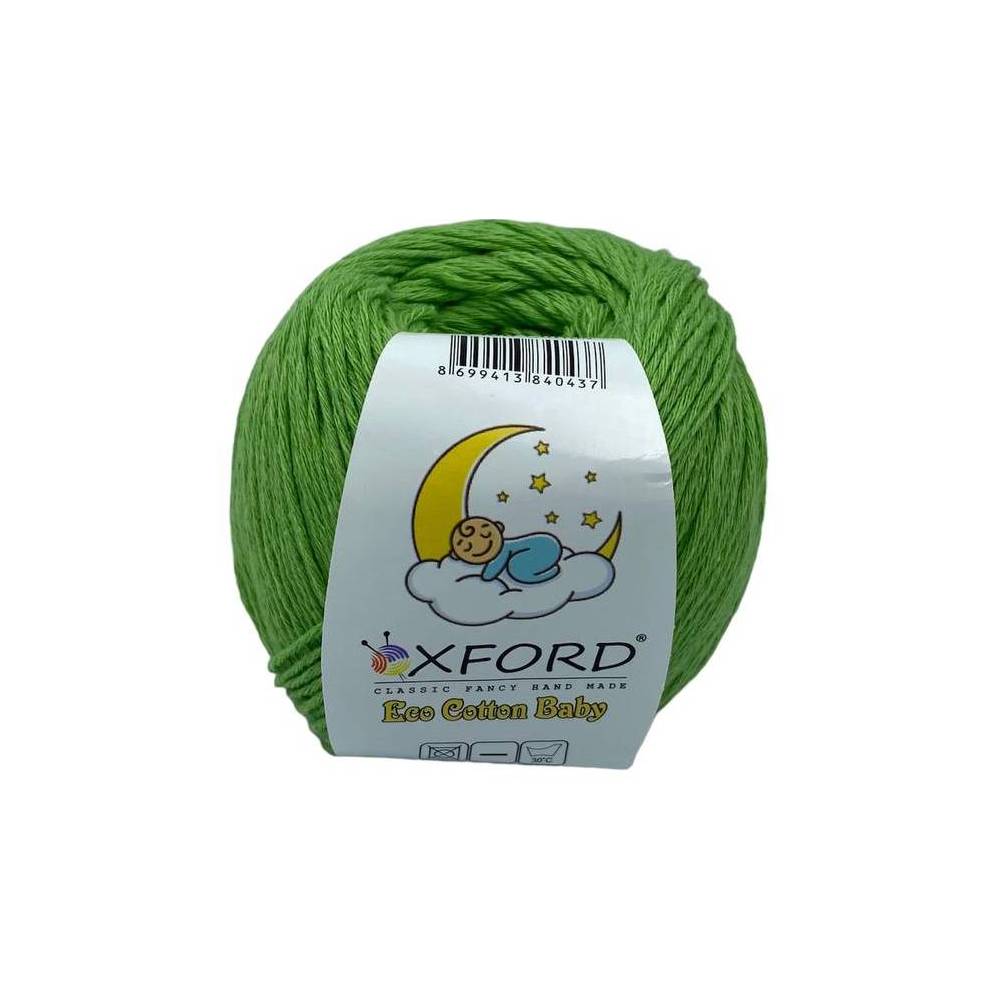 Пряжа Oxford Eco Cotton Baby зелений весняний Пряжа Oxford Eco Cotton Baby зелений весняний