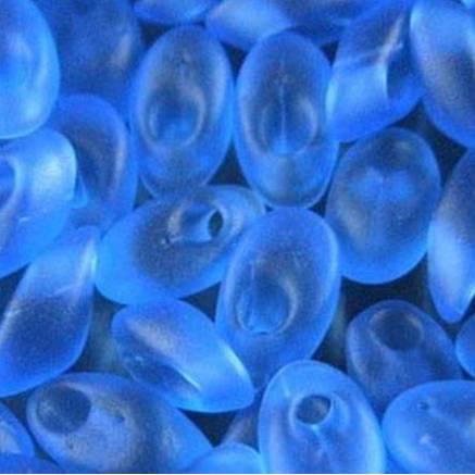 Miyuki Long Magatama beads (transparent matte, blue) 50 g (LMA-150F)