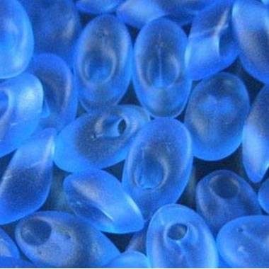 Miyuki Long Magatama beads (transparent matte, blue) 50 g (LMA-150F)