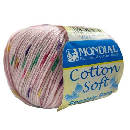 Пряжа Cotton Soft нежно-розовый меланж, Mondial (0290)