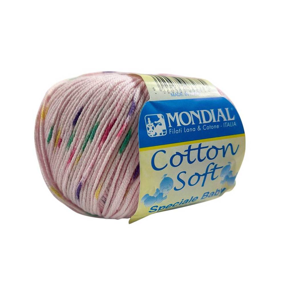 Пряжа Cotton Soft ніжно-рожевий меланж, Mondial (0290)