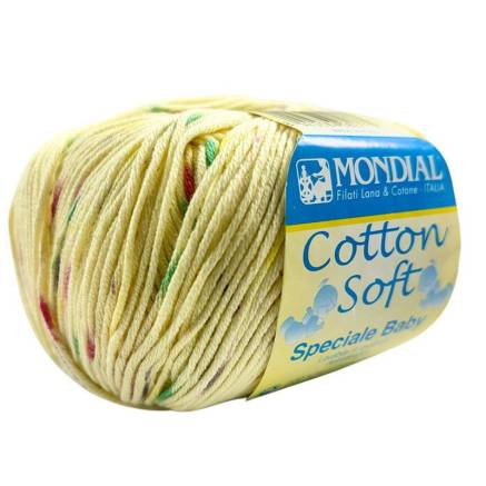 Пряжа Cotton Soft нежно-желтый меланж, Mondial (0219)