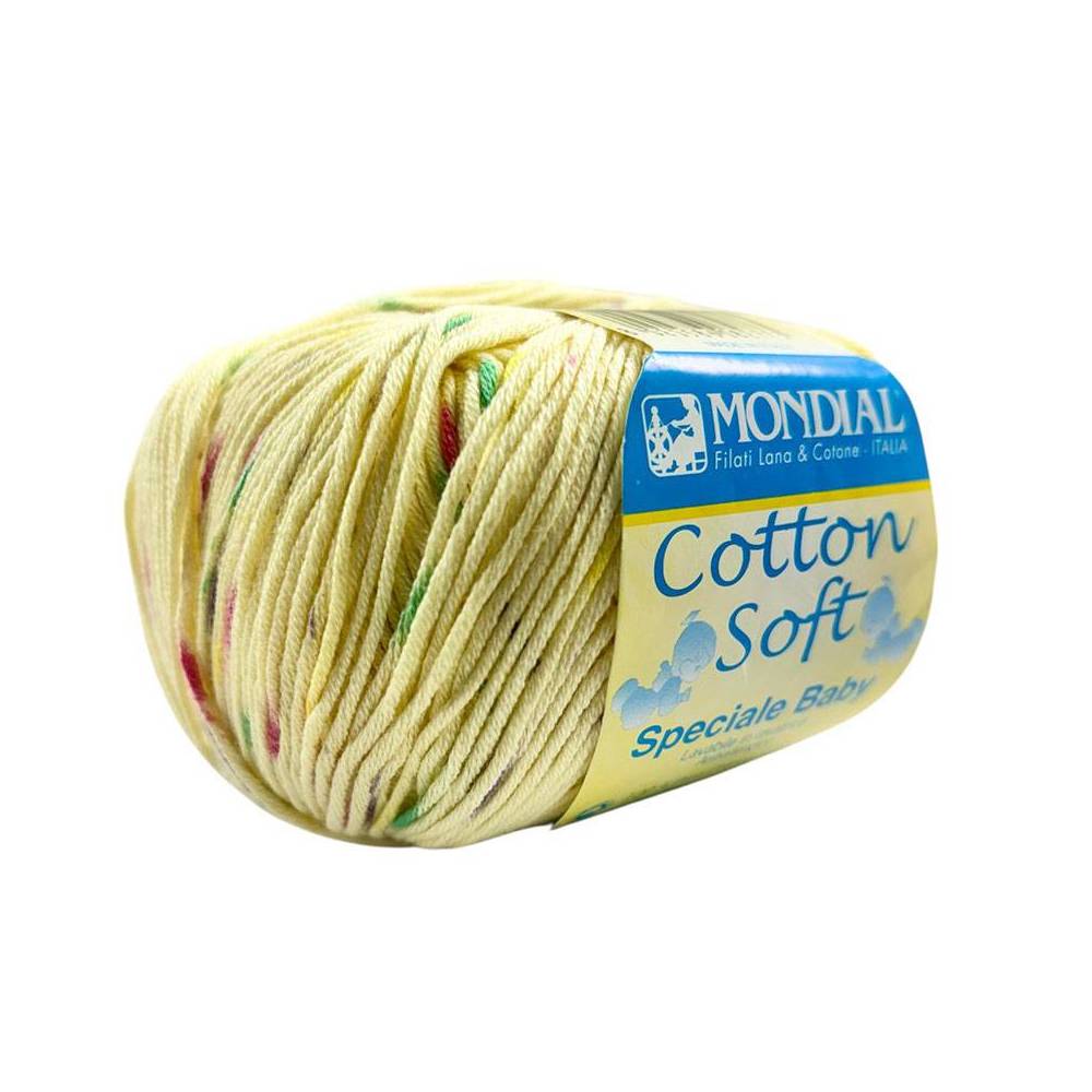 Пряжа Cotton Soft нежно-желтый меланж, Mondial (0219)