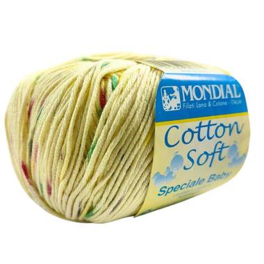 Пряжа Cotton Soft нежно-желтый меланж, Mondial (0219)