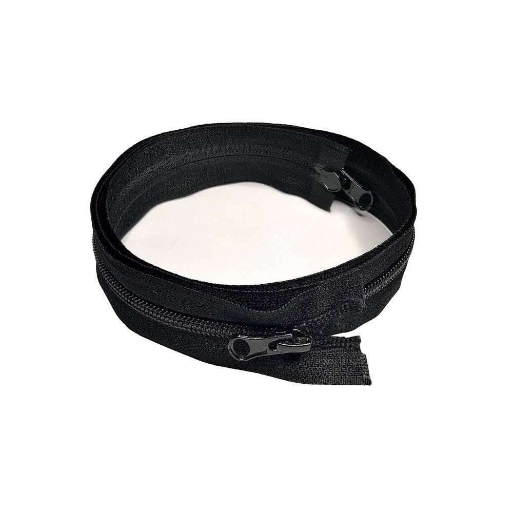 Zipper for clothes T7, 100 cm, black (2 runners) Zipper for clothes T7, 100 cm, black (2 runners)