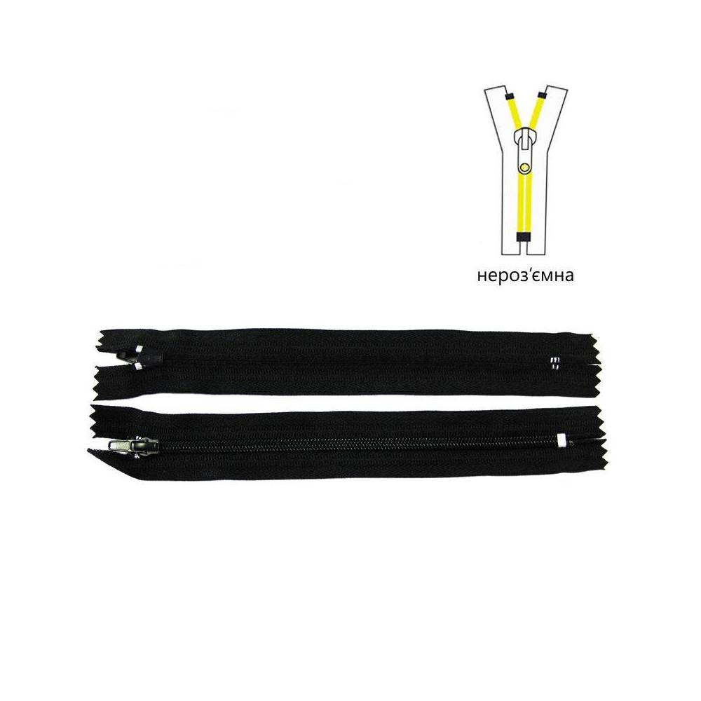 Zipper for clothes T4, 18 cm, black Zipper for clothes T4, 18 cm, black