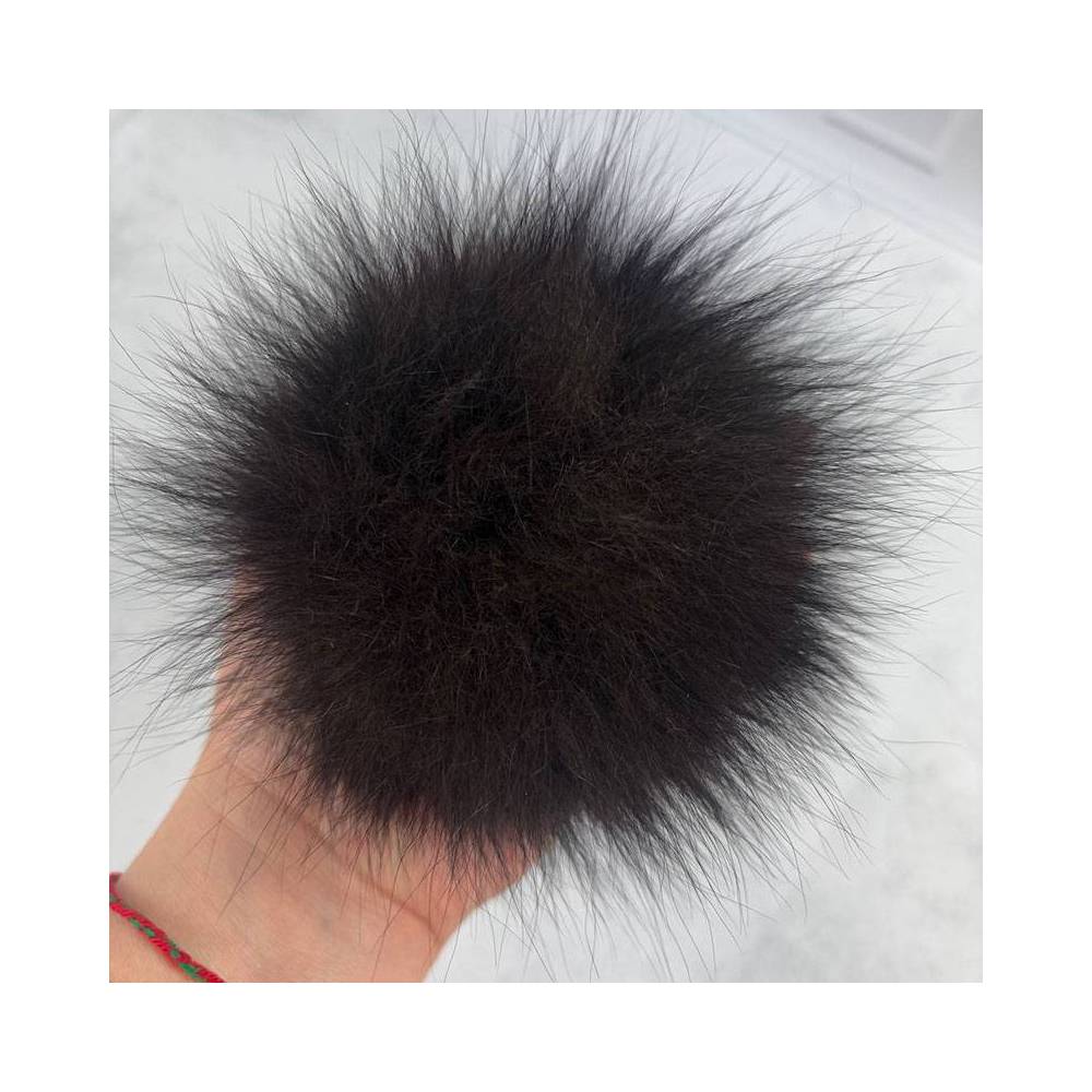 Pompom from the tail of an arctic fox, dark chocolate 13-15 cm Pompom from the tail of an arctic fox, dark chocolate 13-15 cm