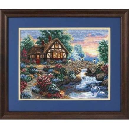 Cross Stitch Kit - Twiligh Bridge , Dimensions (35172)  USA