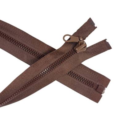 Zipper T5, 60 cm, nylon, brown
