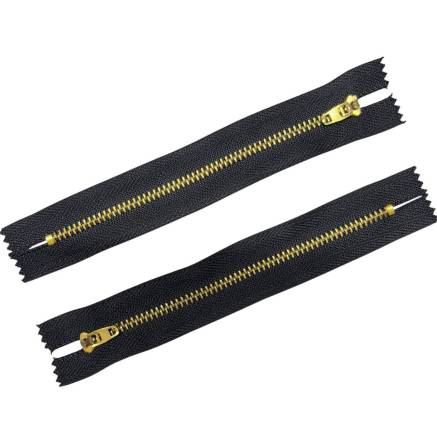 Jeans zipper T4, 16 cm, black