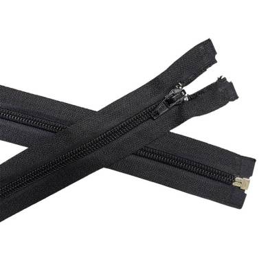 Zipper for clothes T7, 90 cm, black