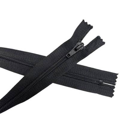 Zipper for clothes T5, 55 cm, black