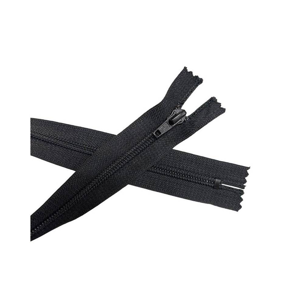 Zipper for clothes T5, 55 cm, black