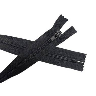 Zipper for clothes T5, 55 cm, black