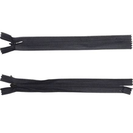Сoncealed zipper T3, 20 cm, nylon, black