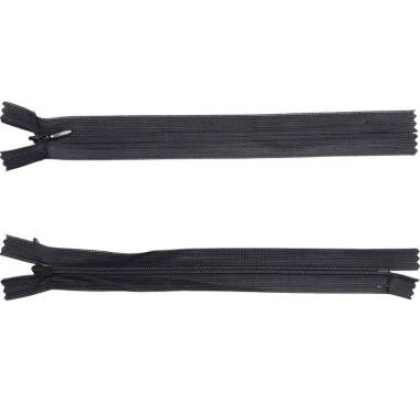 Сoncealed zipper T3, 20 cm, nylon, black