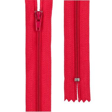 Zipper T3, 20 cm, nylon, red