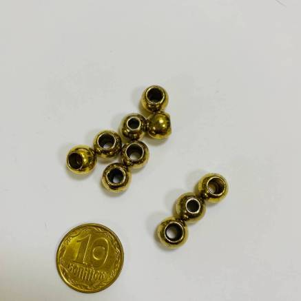 Bead tip metal gold 5 mm