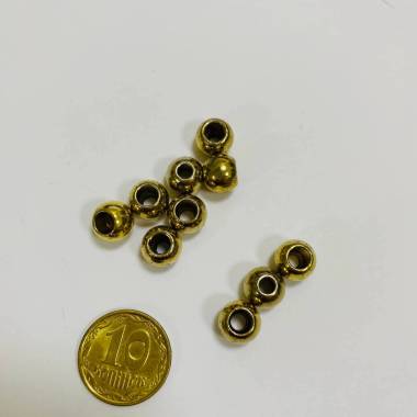 Bead tip metal gold 5 mm